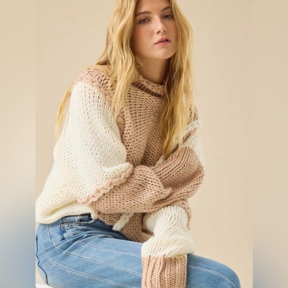 Altar'd State Two-Tone Knit Sweater - Picture 2 of 7